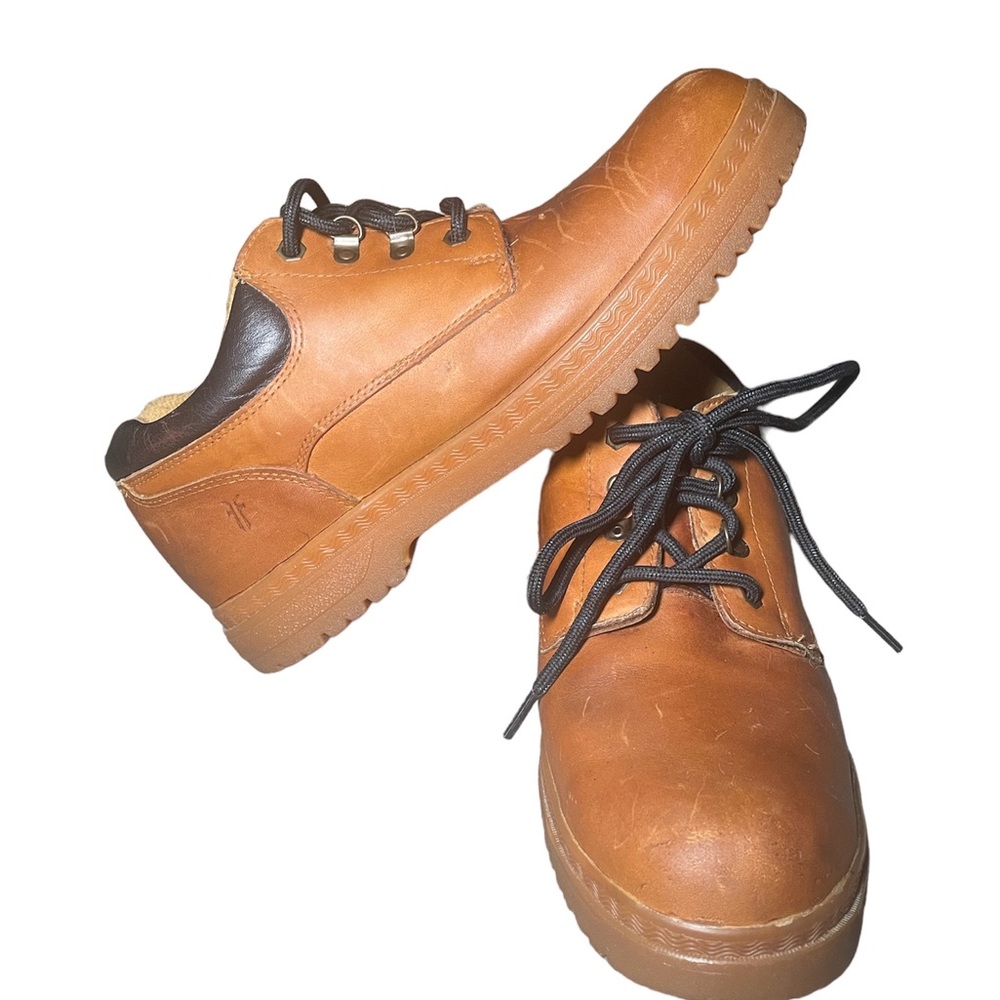 FRYE tan Leather Mens work boot size 12 Vintage Sierra Weather Tuff